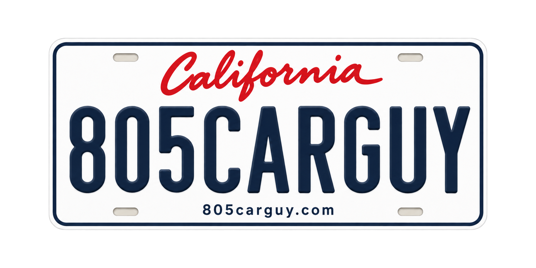 805CarGuy modern California license plate logo